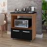 Balcao D2 para Cooktop 5 Bocas Elisa Moblis:savana/preto - 2