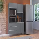 Ver imagem 1 de Kit Livia 1,20 Cinza - Vrk Comercio On-Line