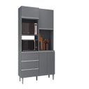 Ver imagem 2 de Kit Livia 1,20 Cinza - Vrk Comercio On-Line