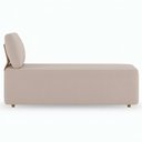 Ver imagem 5 de Sofá Chaise Modular 74cm Sala de Estar Rovier Veludo Bege Z32 - Mpozenato