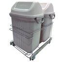 Ver imagem 1 de Lixeira Pop Deslizante Dupla Base 10 Lts Bredal