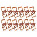 Ver imagem 1 de Kit 12 Cadeiras Bistrô Dobrável Madeira Padrão Imbuia - Cor: Marrom