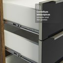 Ver mais imagens de Balcão Gabinete de Pia 120 Cm 2 Portas 3 Gavetas (sem Tampo) Rustic/preto Lux Madesa Rustic/preto