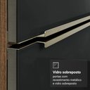 Ver imagem 2 de Balcão Gabinete de Pia 120 Cm 2 Portas 3 Gavetas (sem Tampo) Rustic/preto Lux Madesa Rustic/preto