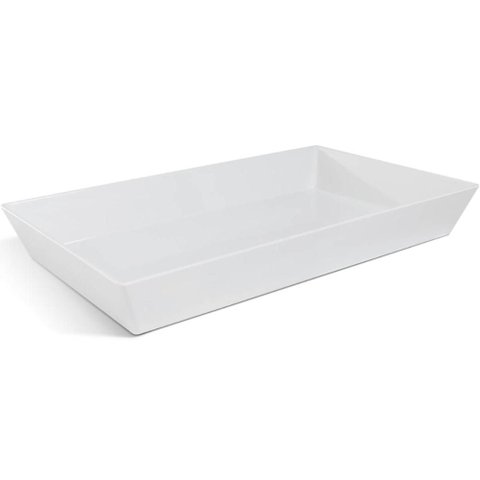 Travessa Melamina Servir Restaurante Retangular 53x32,5x7cm Branca Haus Concept