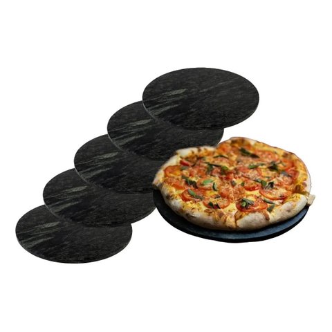 Kit 6 Disco para Assar Pizza Assadeira Pedra Sabão 31 cm