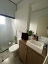 Ver imagem 5 de Móvel Aparador de Sala 140cm 4 Portas Branco Azul