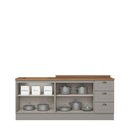 Ver imagem 6 de Cozinha Compacta Amy Casa 812 4 Portas 3 Gavetas MDF 200cm Cinza com Natural Casa 812