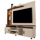 Ver imagem 1 de Painel para TV de até 65" com LED Oscar Off White/Canela