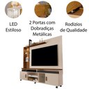 Ver imagem 2 de Painel para TV de até 65" com LED Oscar Off White/Canela