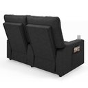 Ver mais imagens de Poltrona do Papai Reclinável Sala de Cinema Movie 2 Lugares Manual Baú USB Linho Chumbo G23 Gran Bel