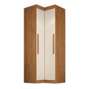 Ver imagem 1 de Guarda Roupa de Canto Modulado Madrid 2 Portas de Bater sem Gavetas MDP Madeirado-Off White Maxel