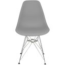 Ver imagem 3 de Cadeira Charles Eames Eiffel Base Metal Cromado Cinza