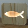 Luminária de Mesa Abajur Led Lotus Decor Lumi10 Cristão Pinus - 3