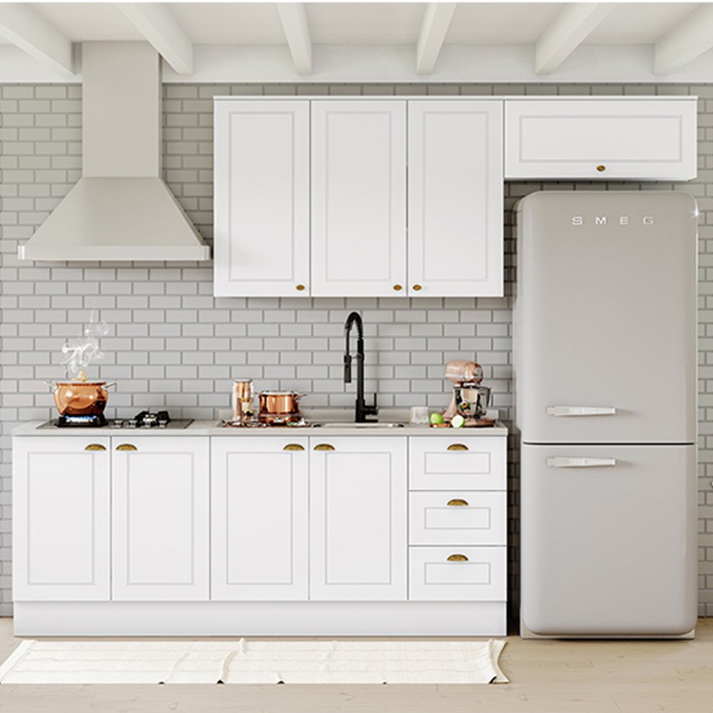 Cozinha Completa Modulada 4 Peças Americana 19 Branco Henn Maben ...