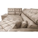 Ver imagem 4 de Sofá de Canto Retrátil e Reclinável Esquerdo 3,00x2,36m Molas Cama inBox Espanha Velusoft Bege