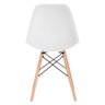 Kit 3 Cadeiras Charles Eames Eiffel Dsw - Base de Madeira Clara - Branco - 4