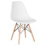 Kit 3 Cadeiras Charles Eames Eiffel Dsw - Base de Madeira Clara - Branco - 2