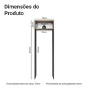 Ver imagem 2 de Porta-geladeira 73 Cm 1 Porta Basculante Preto/rustic/preto Lux Madesa