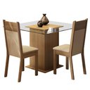 Ver imagem 2 de Conjunto Sala de Jantar Madesa Moni Mesa Tampo de Vidro com 2 Cadeiras