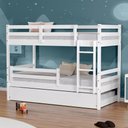 Ver imagem 1 de Treliche Infantil Slim Rb com Grade de Proteção Madeira Maciça Branco Housin