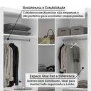 Ver imagem 5 de Guarda Roupa de Canto Alpes 5 Portas 4 Gavetas MDP Branco Pf-Branco Pf Luciane Móveis