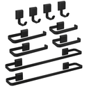 Ver imagem 1 de Kit Acessórios para Banheiros 10 Pçs Toalheiro Luxo Preto