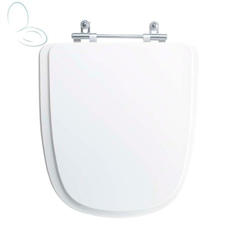 Assento Sanitário Tampa de Vaso Madeira Mdf Laqueado Ibiza para Bacia Incepa 6lpf - Cinza Claro