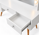 Ver imagem 2 de Penteadeira Camarim Anaísa com Espelho LED 5 Gavetas e Banqueta 100% MDF