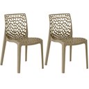 Ver imagem 1 de Kit 2 Cadeiras de Jantar Gruvyer Design em Polipropileno - Nude