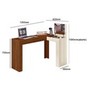 Ver imagem 6 de Escrivaninha Jade de Canto com Penteadeira Quarto Elegante Meninas Luxo Decorativa Cor Freijo/off