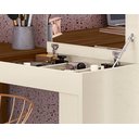 Ver imagem 3 de Escrivaninha Jade de Canto com Penteadeira Quarto Elegante Meninas Luxo Decorativa Cor Freijo/off
