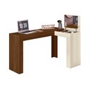 Ver imagem 1 de Escrivaninha Jade de Canto com Penteadeira Quarto Elegante Meninas Luxo Decorativa Cor Freijo/off