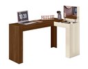 Ver imagem 1 de Escrivaninha Jade de Canto com Penteadeira Quarto Elegante Meninas Luxo Decorativa Cor Freijo/off
