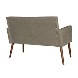 Namoradeira Sofá Nina Para Sala de Estar Escritório Pé Palito Suede Bege Escuro - Ninho Decor - 3