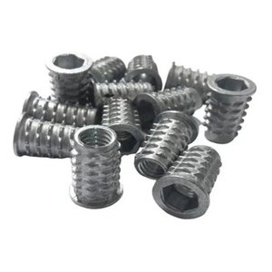 100 Buchas Americanas para Madeira 5/16 X 18mm Metal Zamak
