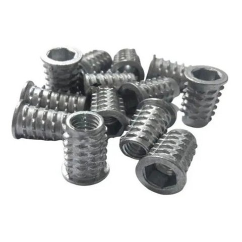 100 Buchas Americanas para Madeira 5/16 X 18mm Metal Zamak