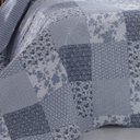 Ver imagem 3 de Colcha Patchwork Casal Dupla Face C/ Porta Travesseiro Lucca 3 Rozac