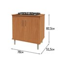 Ver mais imagens de Balcão Cooktop 5 Bocas Movelove Turim Nature 2 Portas