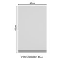 Ver imagem 2 de Armário Aéreo Madesa Glamy 40 cm 1 Porta Branco Cor:Branco
