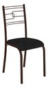 Ver imagem 2 de Kit 4 Cadeiras Paraty Corino Tempest Preto Tubo Marrom Cafe