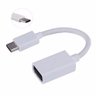 Cabo Otg Branco Tipo C Type C Pendrive Usb Fêmea - 1