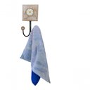 Ver mais imagens de Kit Banheiro 2 Peças 1 Toalheiro Duplo + 1 Porta Papel Higiênico Artesanal Flor Madeira Cor Branco