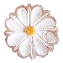 Ver imagem 5 de Kit Banheiro 2 Peças 1 Toalheiro Duplo + 1 Porta Papel Higiênico Artesanal Flor Madeira Cor Branco