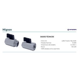 Válvula Esfera Micro Mf 1/2 Polegada Água/ar - Emmeti - 2