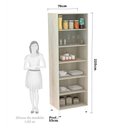 Ver imagem 3 de Paneleiro 70Cm Duplo 2 Portas Lis Legno Crema Com Cumaru