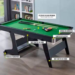 Mesa de Sinuca Ahead Sports Dobrável Jogo Bilhar - 2