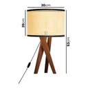 Ver imagem 3 de Abajur De Mesa Paris Para Quarto Retro Cúpula Indiana Luxo - Palha/Preto