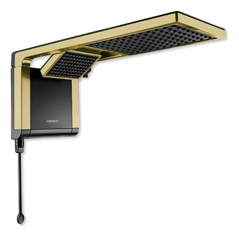 Ducha Lorenzetti Acqua Duo Ultra Eletrônico 220v 6800w Preto e Dourado Fosco