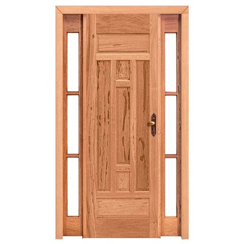 Kit Porta de Madeira Maciça PE27 Batente Duplo de Cedro Arana Esel 2.13AX146L Lado Esquerdo